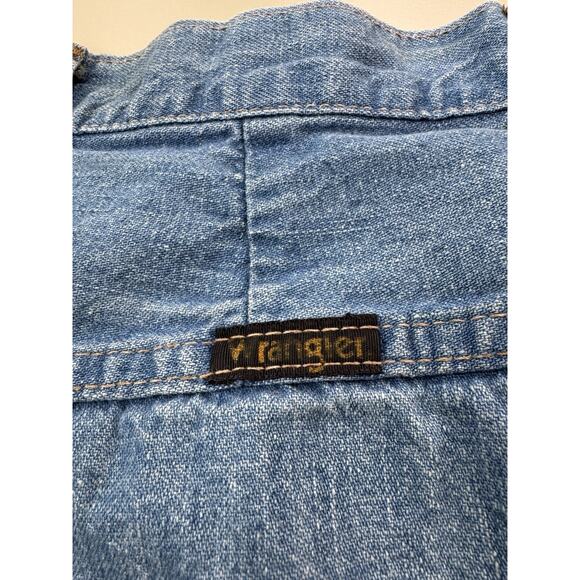 Vintage Wrangler Womens Denim Shorts 11/12 Blue 2” Inseam Cowboy Western Rodeo - Picture 13 of 14